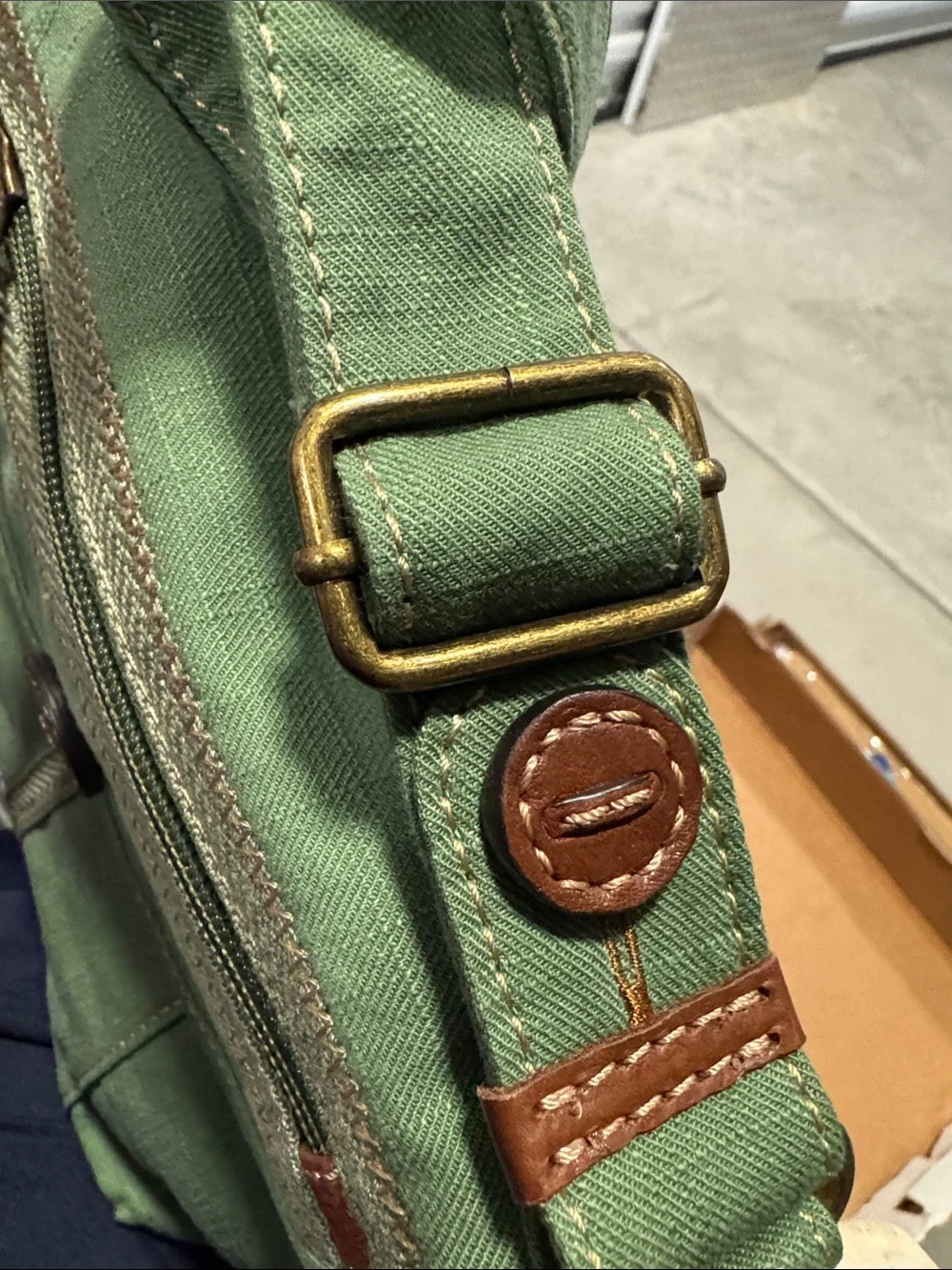 Fossil Olive Green Canvas WinslowFlap Olive Green Crossbody